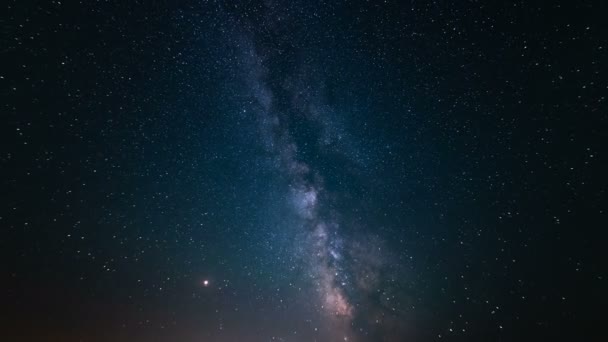 Perseid Meteor Shower Milky Way Time Lapse Las Montañas Sierra — Vídeo de stock
