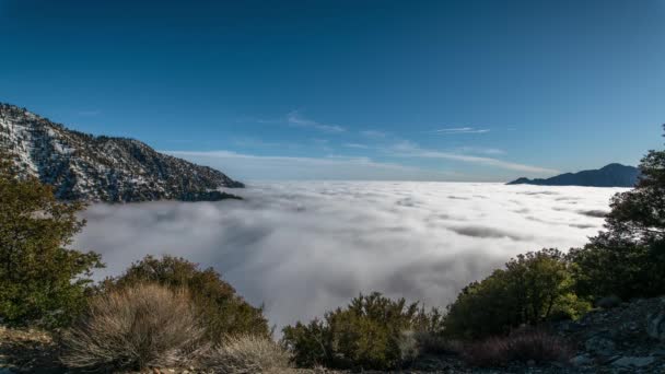 Sommet Alpin Montagne Mer Des Nuages Time Lapse Californie Usa — Video