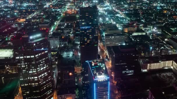 Los Angeles Tan Hollywood Hills Gece Kenti Zaman Hızı California — Stok video