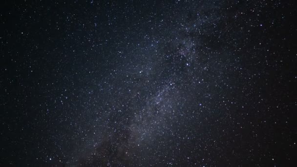 Perseid Meteor Shower Milky Way Trona Pinnacles California Usa Zoom — Stock Video