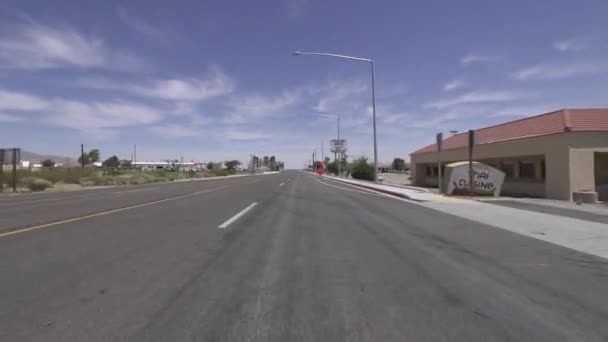 Fahrvorlage Mojave California Usa Frontansicht Highway Turn — Stockvideo