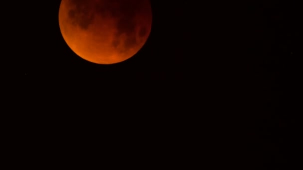 Eclipse Lunar Total 2018 Super Blue Blood Moon Time Lapse — Vídeo de Stock