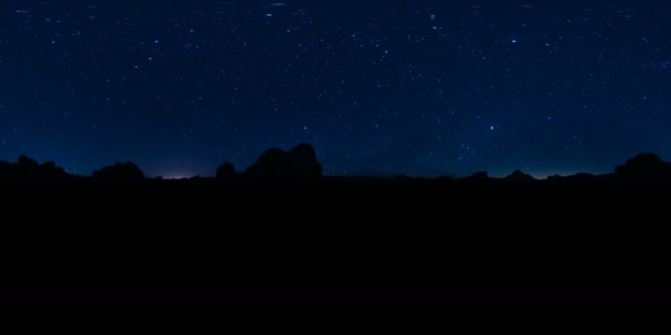 360 Láctea Galaxy Time Lapse Trona Pináculos Califórnia Eua Para — Vídeo de Stock