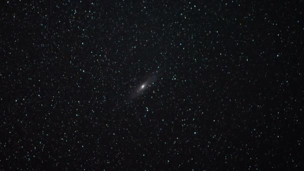 Andromeda Galaxy Gros Plan Time Lapse Trona Pinnacles Californie Usa — Video