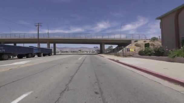 Autorijsjabloon Mojave California Usa Front View Highway — Stockvideo