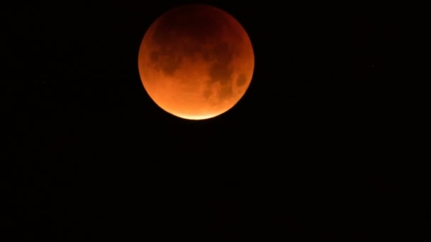 Eclipse Lunar Total 2018 Super Blue Blood Moon Time Lapse — Vídeo de Stock
