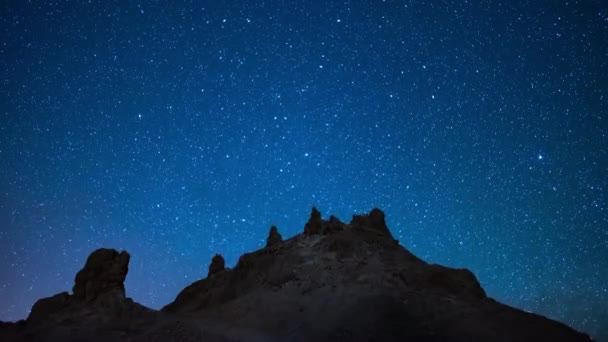 Γαλαξίας North Sky Aquarids Meteor Shower 2019 Trona Pinnacles Καλιφόρνια — Αρχείο Βίντεο