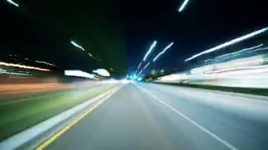Hiperlapse Front View VJ Döngü 3 Los Angeles Santa Monica Bulvarı ABD