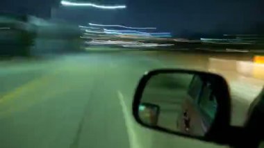 Hiperlapse Side Mirror View 1 Los Angeles California şehir merkezi ABD