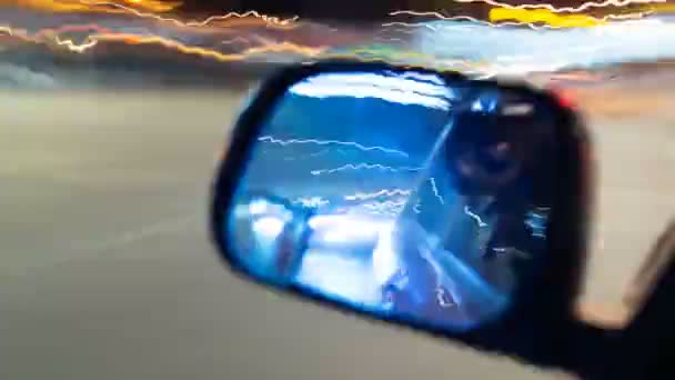 Guida Hyperlapse Side Mirror View Los Angeles Downtown California Usa — Video Stock