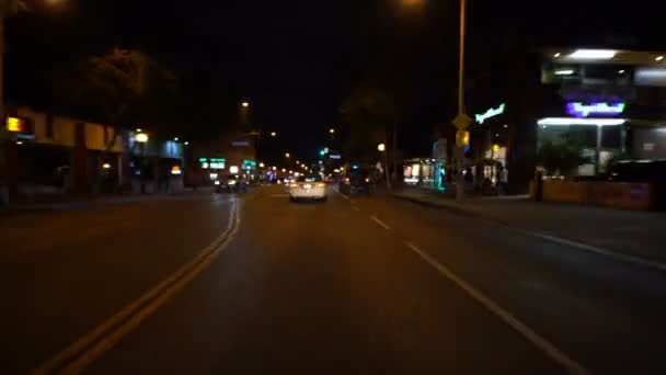 Hyperlapse Kjører Los Angeles Santa Monica Blvd Vestgående California Usa – stockvideo