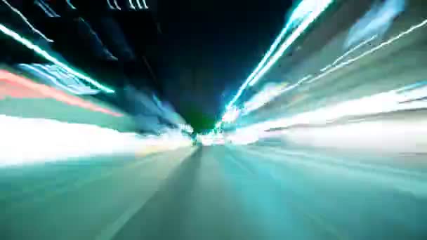 Condução Hyperlapse Front View Loop Los Angeles Wilshire Blvd Califórnia — Vídeo de Stock