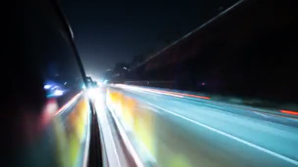 Fahren Hyperlapse Rückspiegel Santa Monica Pch Freeway California Usa — Stockvideo