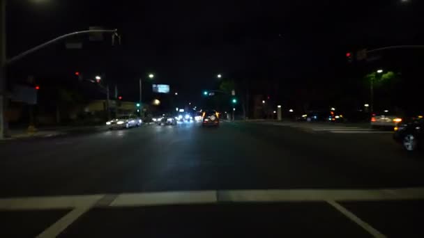 Hyperlapse Driving Los Angeles Fairfax Ave Northbound Wilshire Blvd California — ストック動画