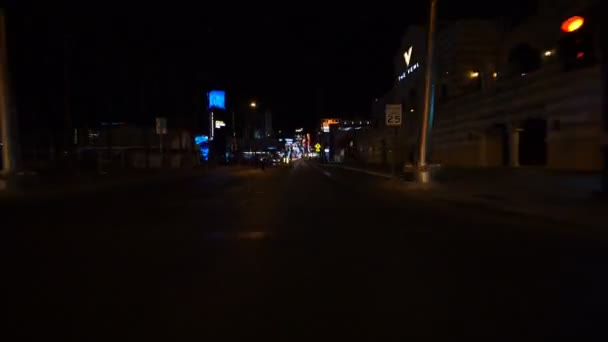 Hiperlapse Las Vegas Fremont Caddesi Gece Yarışı Nevada Abd — Stok video