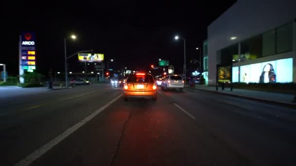 Hyperlapse Driving Hollywood Highland Ave Northbound California Usa — Stock video