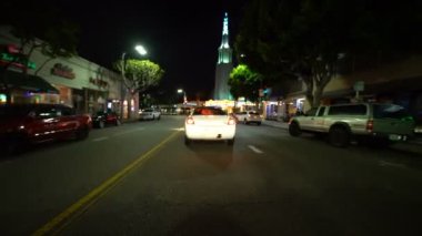 Hiperlapse Los Angeles 'ı sürüyor Westwood Village 3 Kaliforniya ABD