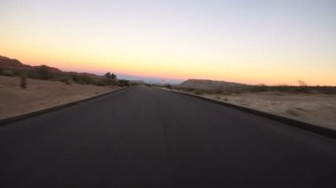 Nevada Çölünde Joshua Trees Sunset 1 Nevada ABD