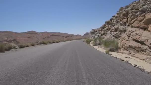 Desert Canyon Yolu Sürücü Şablonu Manzara Kaliforniya Abd — Stok video