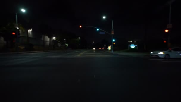 Driving Plate Shallow Focus Los Angeles Fairfax Ave Northbound Venice — Stockvideo