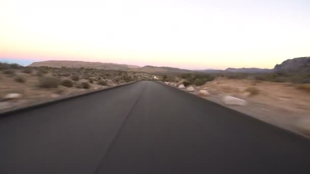 Hyperlapse Driving Winding Desert Highway Nevada — стоковое видео
