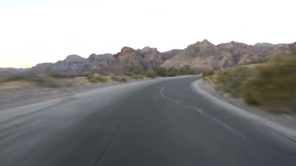 Hyperlapse Rijden Winding Desert Highway Nevada — Stockvideo