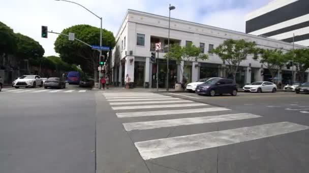 Σάντα Μόνικα Northbound Στη Σάντα Μόνικα Οδήγηση Πλάκα Καλιφόρνια Ηπα — Αρχείο Βίντεο