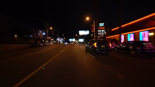 Driving Plate Shallow Focus Sunset Strip Eastbound Crescent Heights Blvd — Stock Video