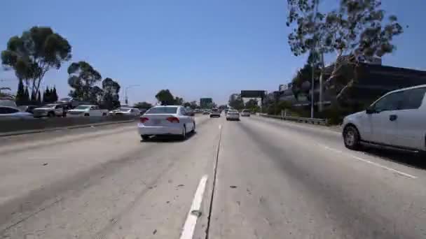 Los Angeles Para Santa Monica Auto Estrada Time Lapse Driving — Vídeo de Stock