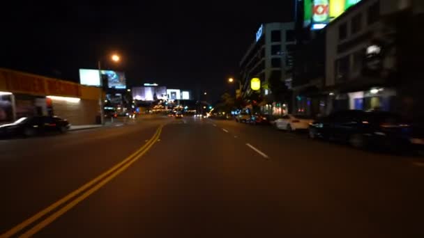 運転プレート Shallowfocus Sunset Strip Eastbound San Vicente BlvdカリフォルニアUsa — ストック動画