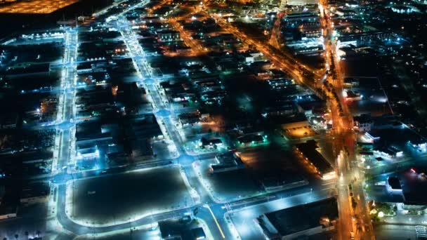 Las Vegas Downtown Traffic Aerial Time Lapse Cityscape Nevada — Vídeos de Stock