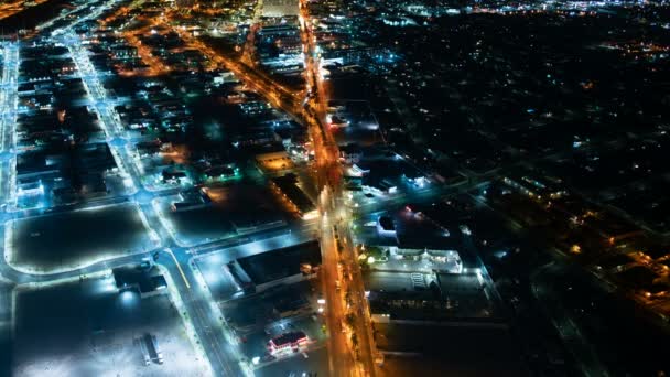 Las Vegas Downtown Traffic Aerial Time Lapse Cityscape Nevada — Vídeos de Stock