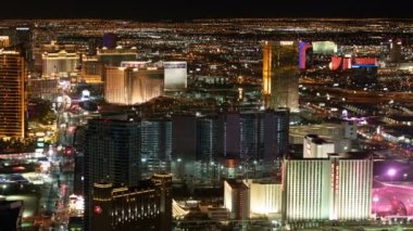 Las Vegas Bulvarı Ufuk Çizgisi Kentsel Zaman Süreleri Nevada 'da Gece Yarısı ABD Sola