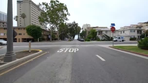 Santa Monica California Bulvarı Batı Istikametinde Driving Plate California Abd — Stok video