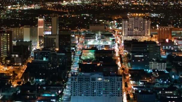 Λας Βέγκας Downtown Traffic Aerial Time Lapse Cityscape Στη Νεβάδα — Αρχείο Βίντεο