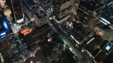 Los Angeles 'ta Hava Hızlandırması Trafiği Kaliforniya' da Şehir Merkezi Trafiği