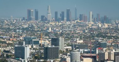 Los Angeles ve Hollywood Skyline Time Lapse Kaliforniya 'da