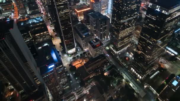 Tráfico Aéreo Lapsos Tiempo Los Angeles Downtown City Grids California — Vídeo de stock