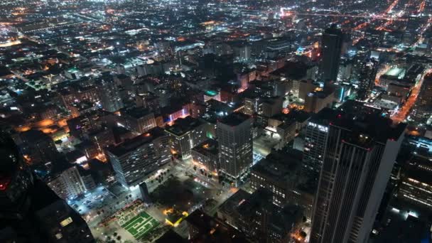 Los Angeles Downtown Freeway Kreuzungsverkehr Zeitraffer Kalifornien Usa Schwenk Rechts — Stockvideo