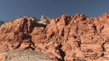 Nevada Çölünde Kızıl Kaya Kanyonu 'nun Havadan Çekimi.