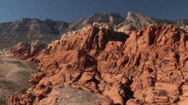 Nevada Çölünde Kızıl Kaya Kanyonu 'nun Havadan Çekimi