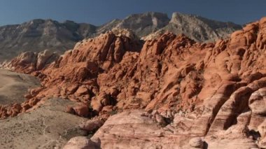 Nevada Çölünde Kızıl Kaya Kanyonunun Havadan Çekimi