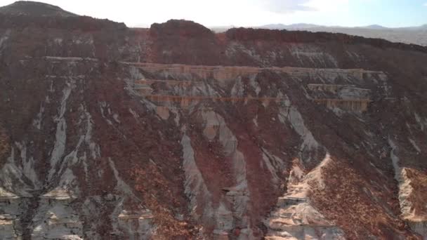 Colpo Aereo Arenaria Formazione Rocciosa Nel Deserto Del Mojave California — Video Stock