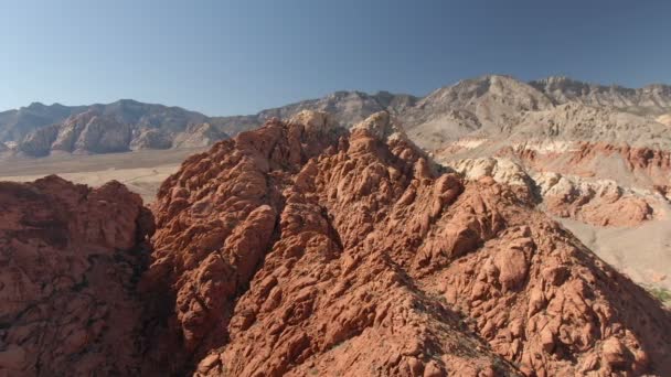 Aerial Shot Red Rock Canyon Nevada Desert Usa Right — Vídeo de stock