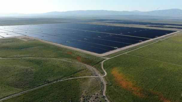 Solarkraftwerk Für Erneuerbare Energien Kalifornien Den Usa Kommt Voran — Stockvideo