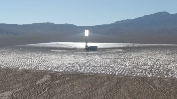 Левая Часть Крупнейшей Мире Солнечной Электростанции Калифорнии — стоковое видео