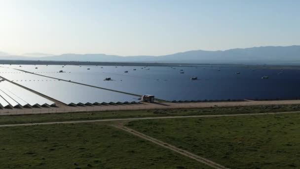Planta Energía Solar Energía Renovable California Usa Zoom — Vídeos de Stock
