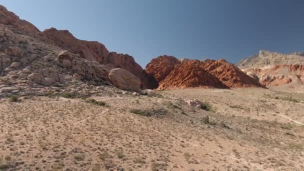 Vue Aérienne Canyon Roche Rouge Dans Désert Nevada États Unis — Video