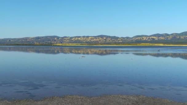 Carrizo Plain National Monument Usa Estabilizador Soda Lake Dolly Shot — Vídeos de Stock