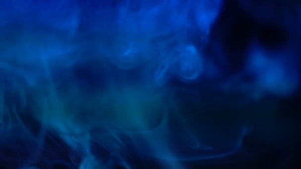 Riprese Ravvicinate Smoke Loop Blue — Video Stock